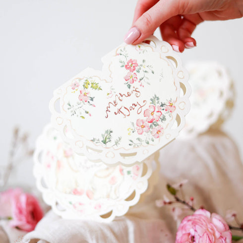 Mothers Day Heart-Shaped Card
