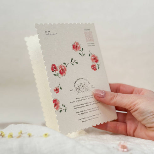 'Happy Birthday Beautiful' Scalloped Edge Card