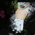 Blue Floral English Leather & Linen Gardening Gloves – Small