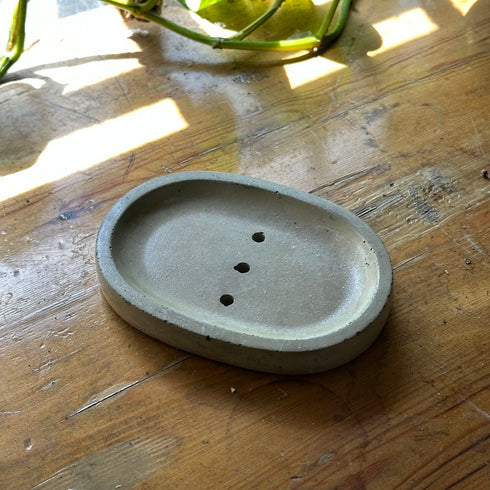 Concrete Round Soap Dish