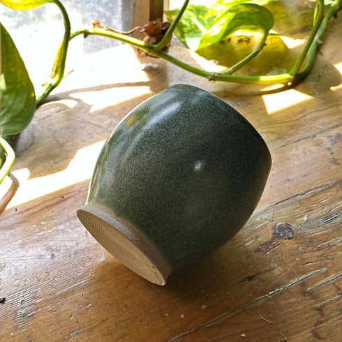 Mini Green Handmade Ceramic Plant Pot 7cm