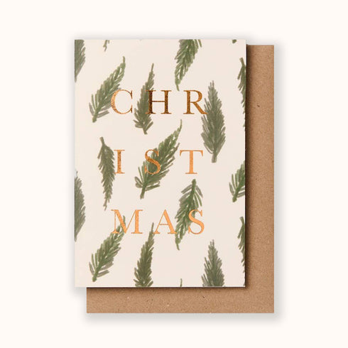 Christmas Fir Tree Greetings Card