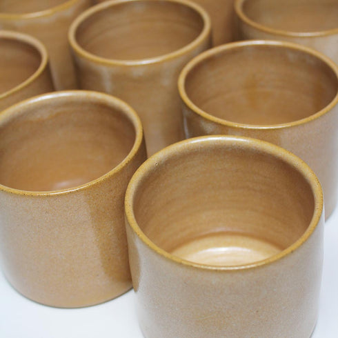 Mini Apricot Handmade Ceramic Plant Pot