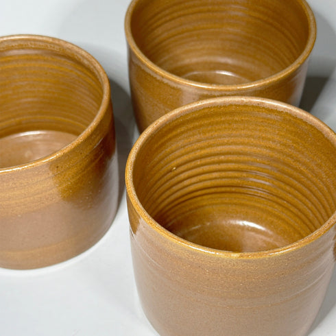 Large Apricot Orange Handmade Ceramic Plant Pot