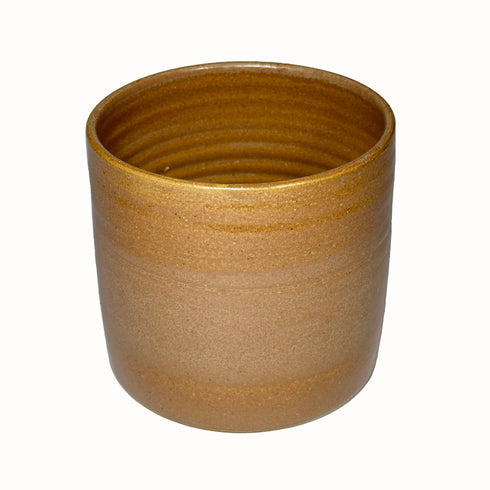 Large Apricot Orange Handmade Ceramic Plant Pot