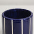 Mini Cobalt Blue Stripe Handmade Ceramic Plant Pot 8cm