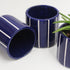 Mini Cobalt Blue Stripe Handmade Ceramic Plant Pot 8cm