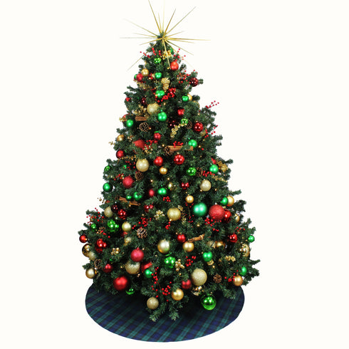 Blue Tartan Christmas Tree Skirt