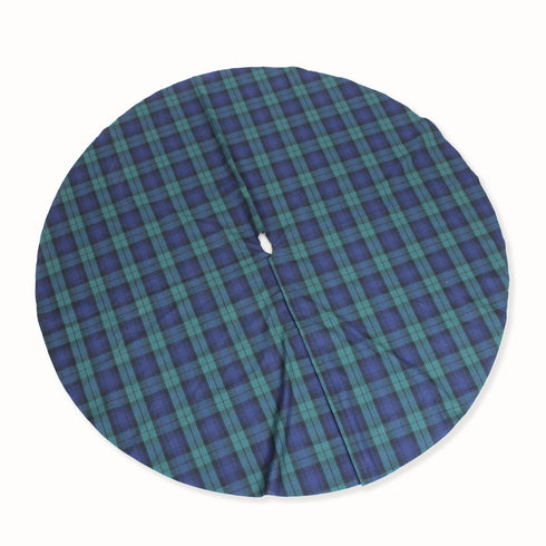 Blue Tartan Christmas Tree Skirt