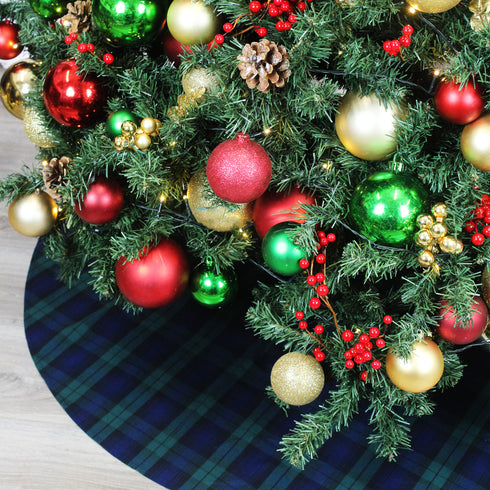 Blue Tartan Christmas Tree Skirt