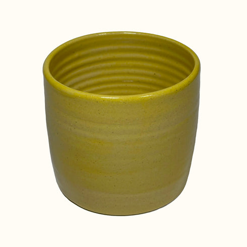Large Bright Yellow Handmade Ceramic Plant Pot