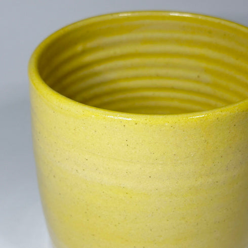 Large Bright Yellow Handmade Ceramic Plant Pot