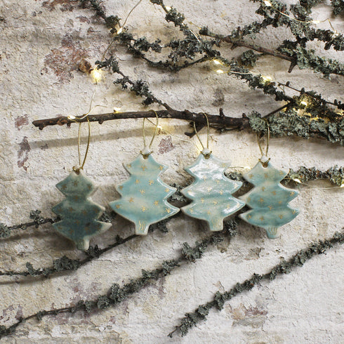 Christmas Tree Ceramic Hanging Christmas Decoration