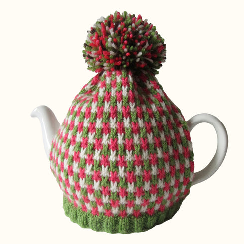 Classic English Tweed Knit Tea Cosy