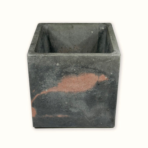 Square Dark Grey Concrete Planter 10cm