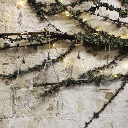 Fused Glass Snowflake Christmas Tree Decoration