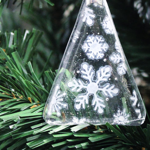 Fused Glass Snowflake Christmas Tree Decoration