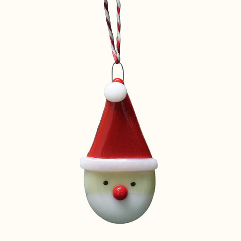 Fused Glass Red Santa Christmas Decoration