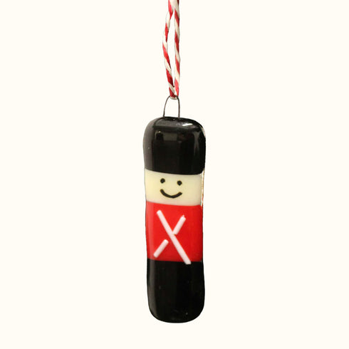 Fused Glass Toy Soldier Christmas Decoration
