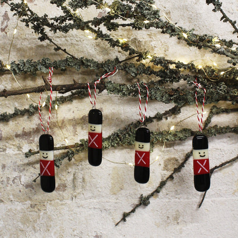 Fused Glass Toy Soldier Christmas Decoration
