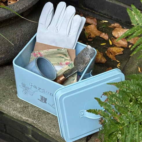 Garden Finds: Duck Egg Blue Gardening Gift Tin