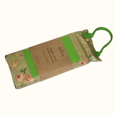 Green Floral PU and Leather Gardeners' Kneeler