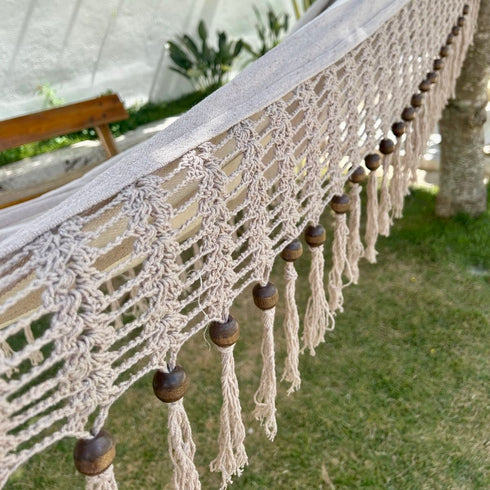 Grey Stripe Cotton Single Hammock