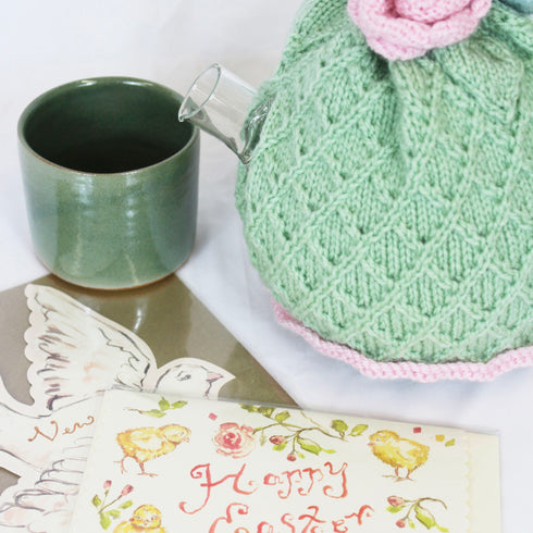 Afternoon Tea Pastel Knit Tea Cosy