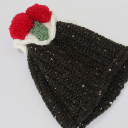 Christmas Pudding Festive Knit Tea Cosy