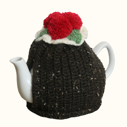 Christmas Pudding Festive Knit Tea Cosy