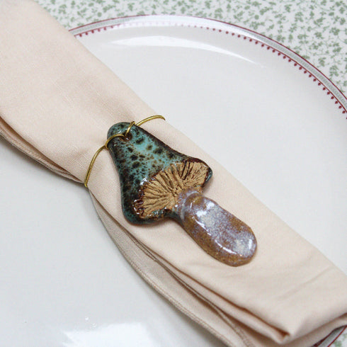 Green Mushroom Ceramic Hanging Decoration