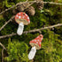 Red Mushroom Ceramic Hanging Decoration