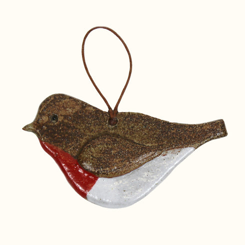 Red Robin Handmade Ceramic Christmas Decoration