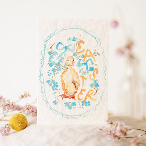 Easter Duckling Happy Easter Greetings Card