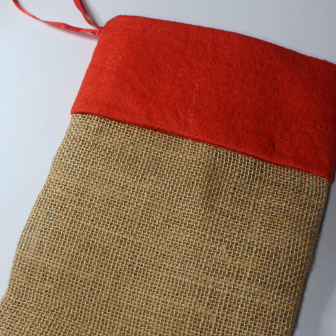 Hessian Christmas Stocking