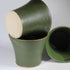 Mini Moss Green Fluted Handmade Ceramic Plant Pot