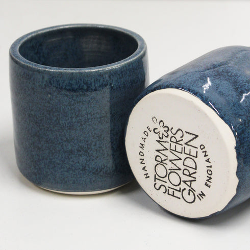 Mini Blue Handmade Ceramic Plant Pot 8cm