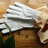 Pink Floral English Leather & Linen Gardening Gloves – Small