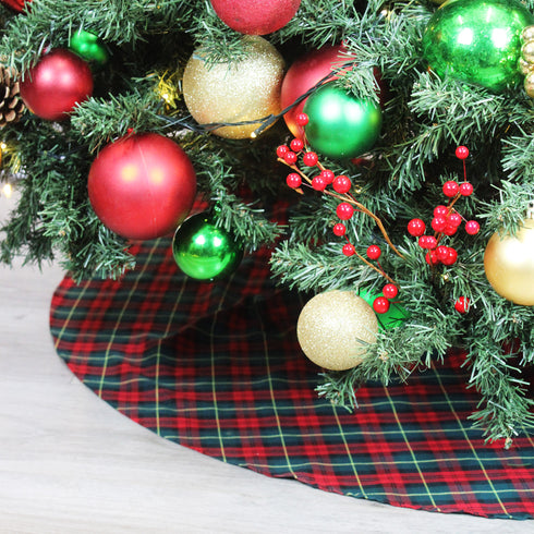 Red Tartan Christmas Tree Skirt