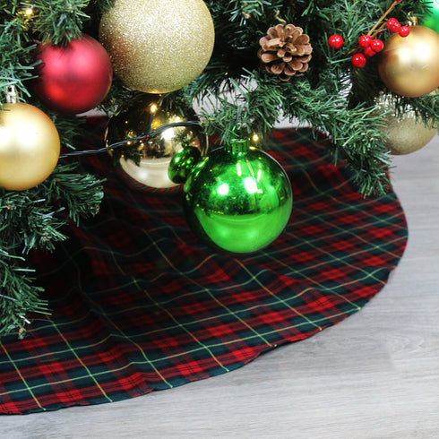 Red Tartan Christmas Tree Skirt