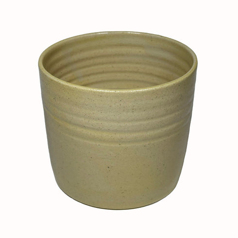 Large Sand Yellow Handmade Ceramic Plant Pot