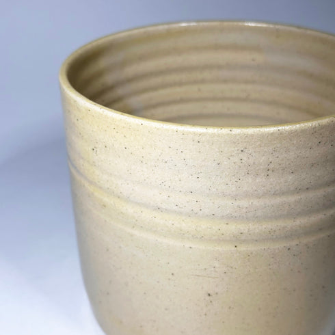 Large Sand Yellow Handmade Ceramic Plant Pot 12cm