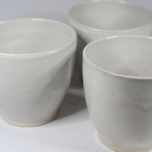 Mini Seashell White Handmade Ceramic Plant Pot