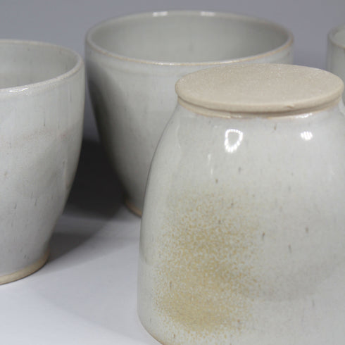 Mini Seashell White Handmade Ceramic Plant Pot