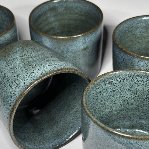 Mini Serpentine Blue Handmade Ceramic Plant Pot
