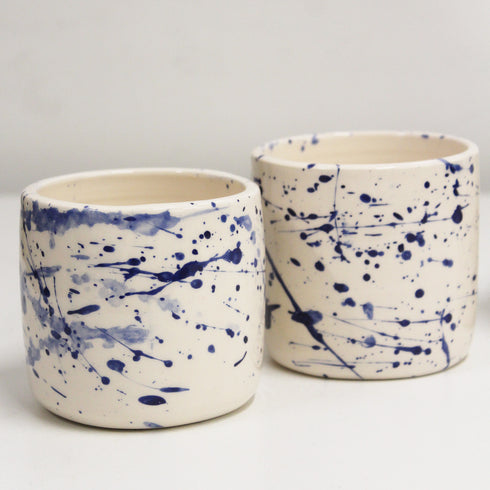Mini Splatter Handmade Ceramic Plant Pot 8cm