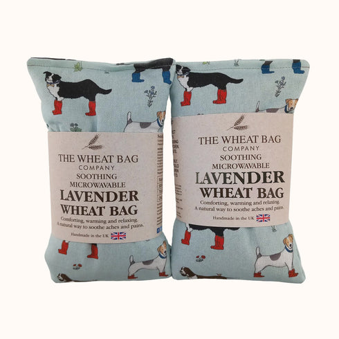 Wellie Boot Dogs Lavender Scented Cotton Wheat Bag