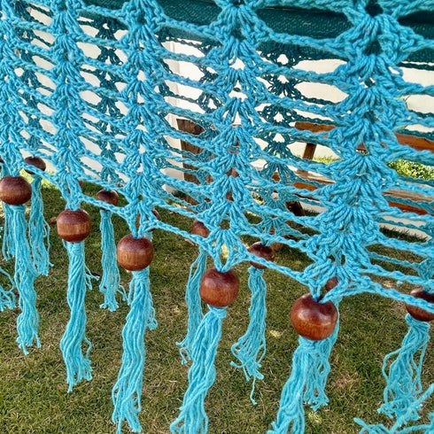 Blue Stripe Cotton Single Hammock