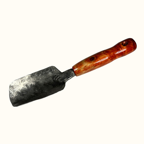 Medium Hand Forged Steel Garden Trowel with Red Handle