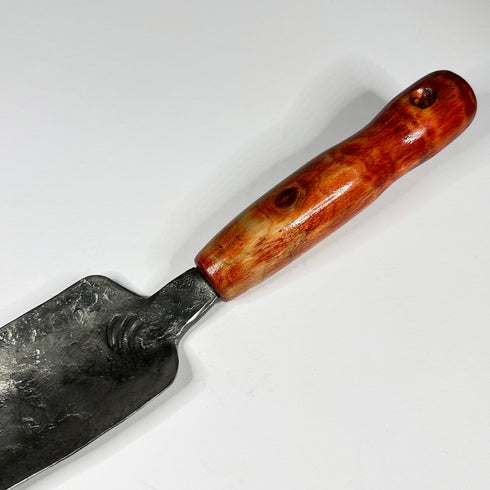 Medium Hand Forged Steel Garden Trowel with Red Handle